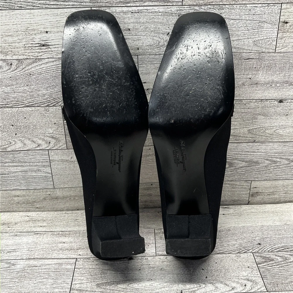 Salvatore Ferragamo Boutique Black Mule Women Size 9 2A‎_6